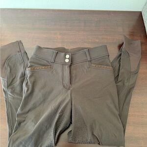 La Mieux Dark Brown Equestrian Riding Breeches - girls size 11/12